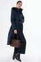 Goose down Filled Coat with Pocket Detail Navy Blue - 2