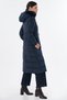 Goose down Filled Coat with Pocket Detail Navy Blue - 5