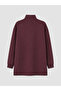 Alita City Farkıyla Lcw Modest Plum Interlock Plain Comfortable & Relax Women's Sweatshirt Tunic - 6
