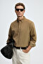 Drew Men's Basic Shirt Regular Fit Camel Hair - 5