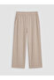 Two Mt Shop Quality Beige 3 Thread Flat Loose & Baggy Women's Sweatpants - 5