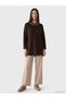 Ozmarka New Season Brown Soft Touch Stone Oversize Women's Sweatshirt Tunic - 2