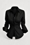 Women's Slim Fit Waist-Tied Stylish Shirt with Tie Back - 2