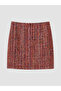Alita City with a Difference, Lcw Studio Red Tweed Plaid Mini Women's Skirt - 6