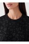 Two Mt Shop Quality Lcw Everyday Black Diving Fabric Patterned Oversize Women's Sweatshirt Tunic - 3