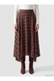 Esvab • Modern & Distinctive Waist Zippered Checkered Embroidered Asymmetrical Skirt - 2