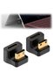 قطعتان من محول HDMI صغير الحجم من TONGLUO، على شكل حرف U بزاوية سفلية وعلوية، موفر للمساحة ومتين، ذكر إلى أنثى