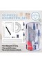 10Pcs Maths Set,Protractor And Compass Kit Math Ruler Pencil Rubber Sharpener School Stationery Draw - 3
