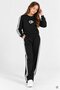 Black Girls' Sequined Heart Wide Leg Crew Neck Sweatpants Set 24810 - 2