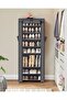 10-Tier Shoe Tower Rack with Cover 27-Pair Space Saving Shoe Storage Organizer Grey - 3