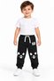 21510-26 Boy's Rabbit Printed Elastic Waist and Cuff Jogger Sweatpants 1–4 Years