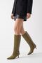 Women's Marci Short Heeled Buckle Boots - Green-Patent Leather - 4