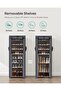 10-Tier Shoe Tower Rack with Cover 27-Pair Space Saving Shoe Storage Organizer Grey - 4