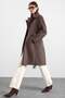 Reglan Sleeve Double-Breasted Large Size Coat Latte 3189 - 6