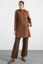 Snap Detailed Detachable Hooded Coat Taba 3190 - 2
