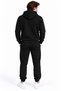 Men's 3 Thread Track Suit Set with Hooded Elasticized Cuffs (Soft Puff Fabric) Smoked Gray Brown Black Stone - 4