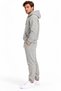 Men's 3 Thread Track Suit Set with Hooded Elasticized Cuffs (Soft Puff Fabric) Smoked Gray Brown Black Stone - 3