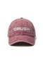 Crush Embroidered Cotton Washable Hat / Crush Embroidered Casual Adjustable Cotton Distressed Washed Style Hat