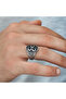 Silver Three Crescent Men's Ring - 3