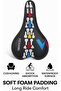 Bike Seat – Comfortable Bicycle Saddle with Soft Foam Padding, Shock Absorption, Waterproof Surface, Universal Fit for MTB, Road & Hybrid Bikes (27x17x6.5 cm) - 2