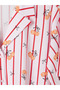 Pink Shirt Collar Patterned Women's Pajama Top - 3