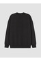 Black Soft Touch Women's Sweatshirt Tunic with Rose Appliqué - 6