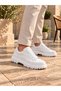 Baytuluk Bt-X49 White Leather High Sole Lace-Up Men's Casual Shoes - 5