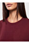 Two Mt Shop Quality Burgundy Interlock Plain Oversize Short Sleeve Women's T-Shirt - 3
