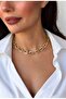 Geometric Plate Row Gold Necklace - 3