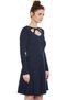 فساتين نسائية قصيرة بأكمام طويلة وياقة مستديرة (MOAW14D02-62) - 3