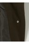 Khaki Stand Collar Oversize Women's Cashmere Jacket - 8