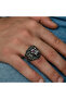 Silver Lion Head Men's Ring - 5