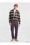 Green Regular Fit Plaid Flannel Men's Shirt - 2