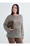 Yellow Crew Neck Lace-Like Knit Women's Knitwear Sweater - 5
