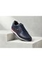 Genuine Leather Navy Blue Color Sneaker Men's Shoes Te0139 - 2