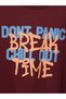 Burgundy Printed Boys' Thick Sweatshirt - 3