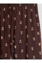 Brown Teddy Bear Patterned Women's Pajama Bottoms - 3