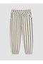 Ecru Striped Boys' Jogger Sweatpants - 2