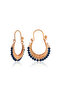 ​ Silver Navy Blue Stone Bohemian Earrings - 4