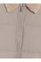 Beige Fur Collar Boys' Water Repellent Inflatable Coat - 2