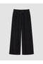 Black Wide-Legged Girls' Velvet Trousers