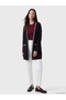 Black Shawl Collar Soft Touch Women's Cardigan - 2
