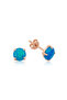 Silver Opal Stone Earrings - 2