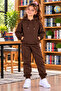Girls' Oversize Hooded Rubberized Legging Track Suit