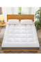 Mattress Pad Cotton Pillow Top Mattress Topper White