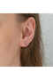 Silver Single Stone Star Stud Earrings - 3