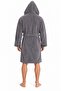 Hooded Bamboo Bathrobe with Piping - 4