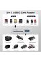 قارئ بطاقات SD للآيفون والآيباد، محول قارئ بطاقات SD بثلاثة منافذ (2 لايتنينج و USB-C) مع وصلة S - 3