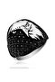 Silver Eagle Head Figured Men's Ring