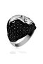Silver Eagle Head Figured Men's Ring - 2
